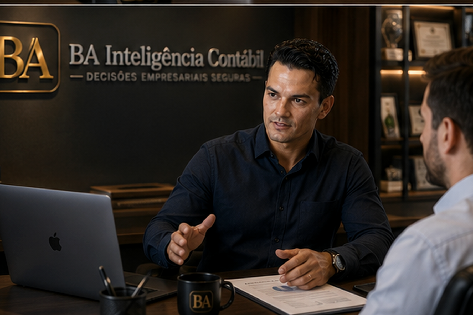 Reunião para orientação empresarial.